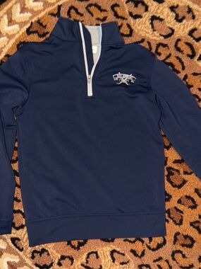 Peter Millar Youth Performance Quarter-Zip Blue XS 5-6 Golf